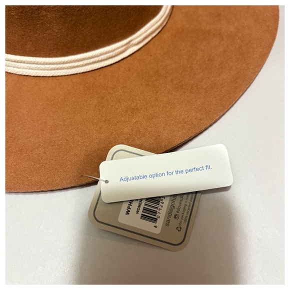 NWT Anthropologie  San Diego Hat Co. WYNOLA Adjustable Rancher Hat in Camel, OS - Picture 6 of 8